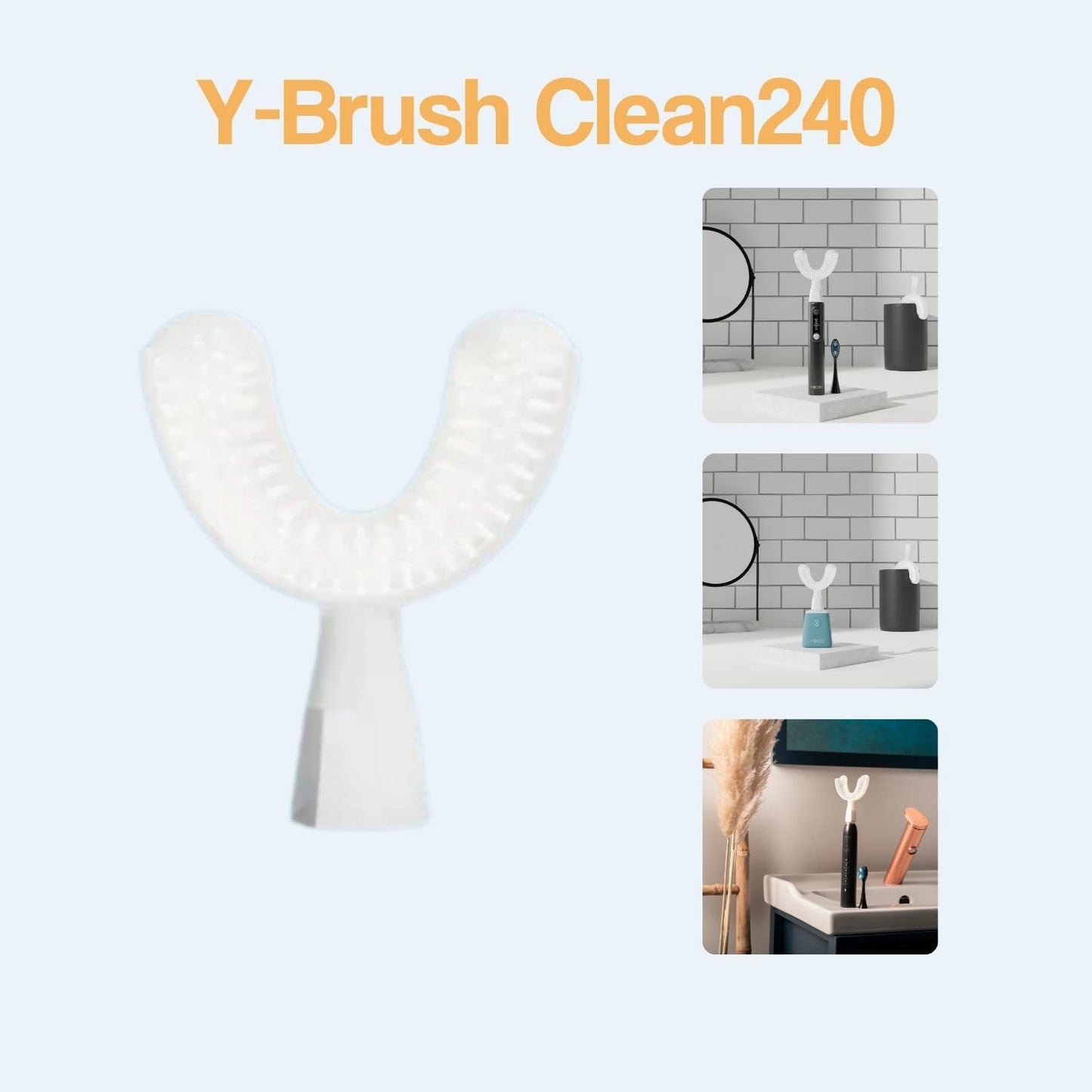 Y-Brush Clean240 Replacement Brush Head - Ultra, Essential - Adult 12+