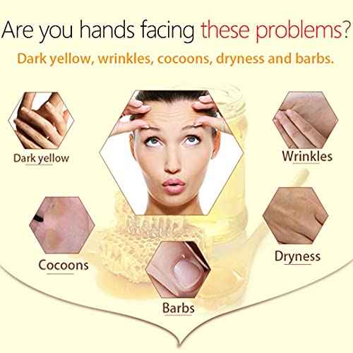Hand Mask Milk Honey Peel Off Hand Wax Moisturizing Hydrating Nourishing Exfoliating Hand Film Hands Care paraffin110g