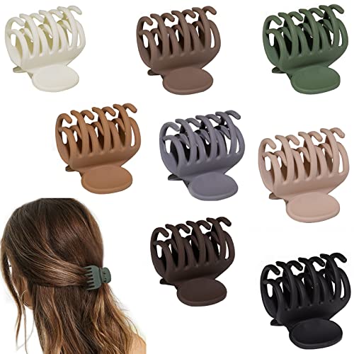 1.6" Matte Small Double Row Teeth Hair Clips for Women - Strong Hold Jaw Clamps for Thin, Fine & Thick Hair