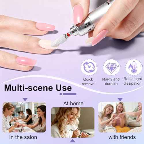 Fantexy 3/32" Ceramic Nail Drill Bit - Remove Acrylic Hard Gels Quickly and Safely,White Ceramic Cone File Bit for Nail Art,Manicure,Pedicure,Gel,Cuticle Clean(Fine - F)