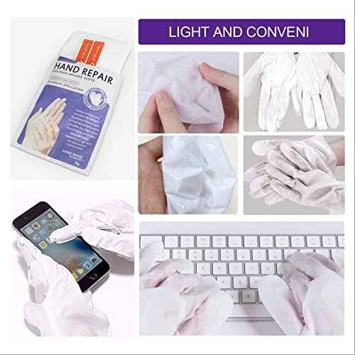 Generic Hand Mask Moisturizing Glove 5 pack, Hand Peel Mask Exfoliating Gloves, Hand Repair Glove for Dry Hands Treatment, Remove Dead Skin, Rough Skin, purple