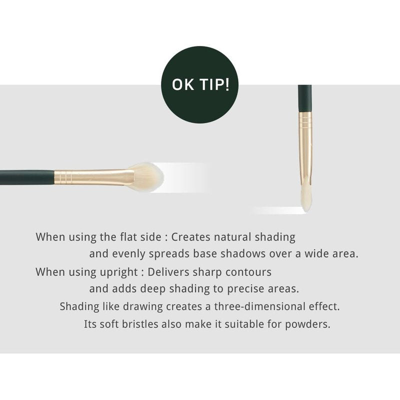 Okhee Nose Shading Fan Brush - Precise Contouring Tool for Nose & Details | Designed by K-Pop Artist Seo Ok