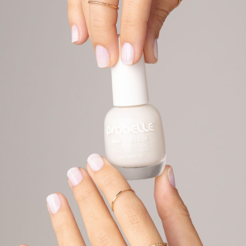 Probelle Illuminating Nail Concealer - Sheer Brightening Nail Polish for Yellowing Nails | Vegan, Gluten-Free, Moonlight Glow