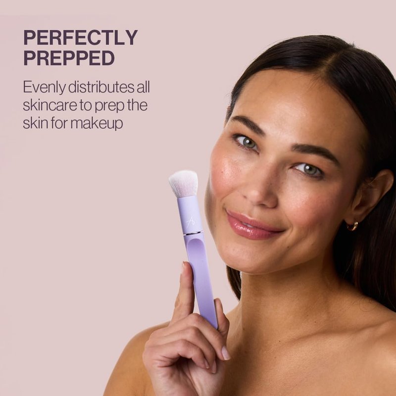 Anisa Beauty All-Over Care Brush | Multi-Use Facial Skincare Brush For Primer, SPF & Tinted Skincare | Soft Synthetic Fibers for Blending Even, Streak-Free Coverage | Vegan & Cruelty-Free