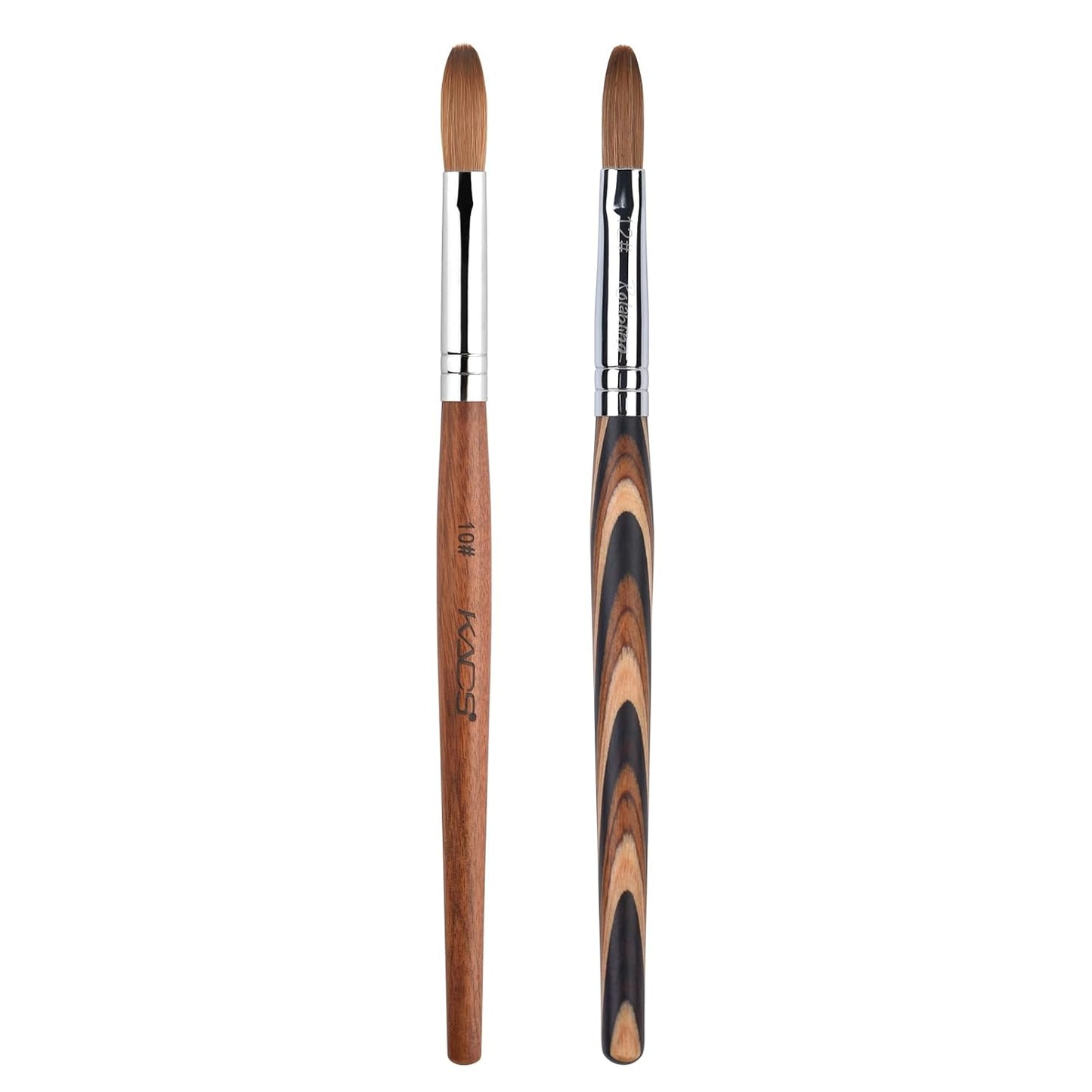 Kolinsky Sable Nail Brush Set - 10# & 12# Professional Quality for Precision Nail Art