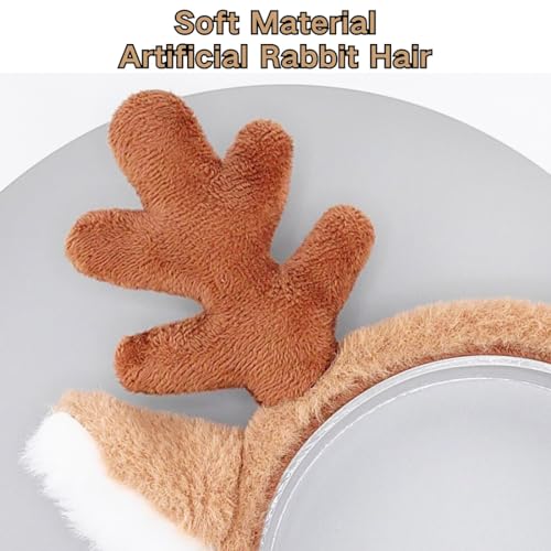 DaliDali 4 Count Reindeer Antlers Headband Deer Antlers Headband, Reindeer Costume for Halloween Festival Party, Christmas Headbands for Women Men