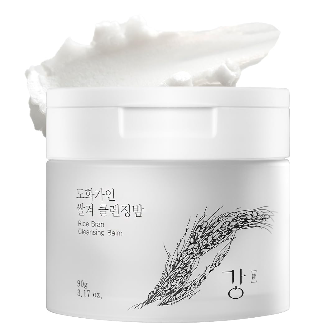 House of Dohwa Korean Cleansing Balm with Rice Scent (Milky Sherbet Texture) – Gentle Makeup Remover, Removes Waterproof Makeup and Facial Oil, Includes Hygienic Mini Spatula