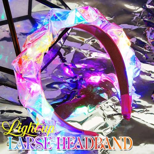 GORTIN Light up Headband LED Glow Halloween Costume Headpiece Rave Hair Accessories for Women