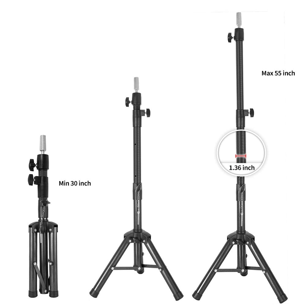 AliLeader 55 Inch Heavy Duty Wig Stand Tripod with Tray (Mannequin Head Not Included)