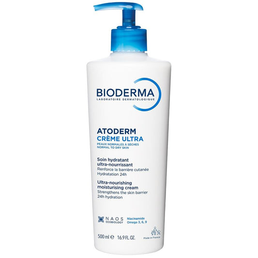 Bioderma Atoderm Cream - Ultra Hydrating Body Moisturizer for Normal to Dry Sensitive Skin | 500ml