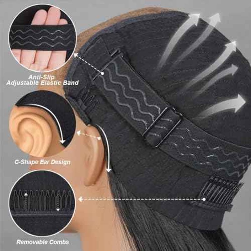 24 Inch Straight Wear and Go Glueless Wigs Human Hair Pre Plucked Pre Cut HD Lace Front Wigs Human Hair 180% Density 7x5 Straight Lace Closure Wigs for Women Bye Bye Knots