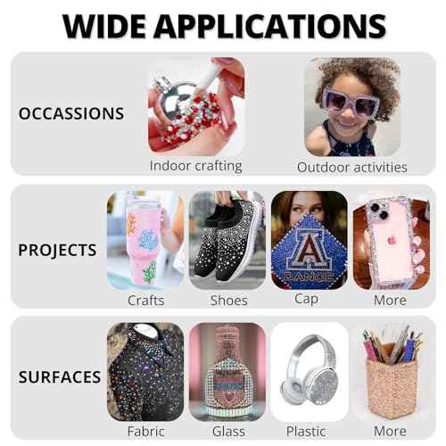 31000Pcs Rhinestones for Bedazzling, 3mm Bedazzler Kit with Flatback Rhinestones for Clothes Crafting Crafts Nails Clothing, Flat Back Resin Rainbow Colorful Colored Crystal with B 7000 Glue Clear