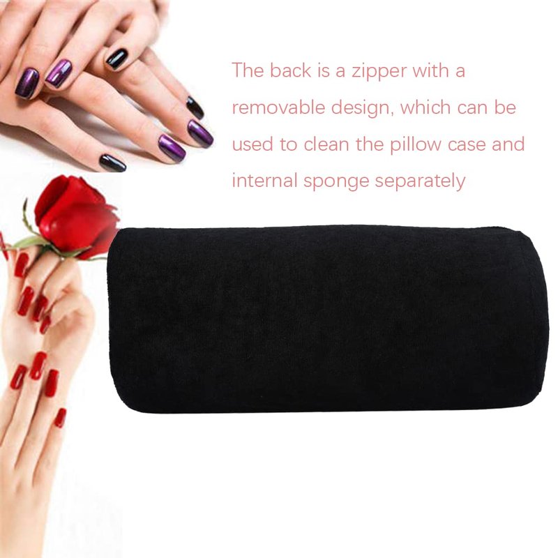 Watris Veiyi Soft Sponge Manicure Nail Hand Rest Cushion, Nail Art Table Holder Pad, Arm Rest Pillow for Ladies Girls Manicure, Detachable Washable Nail Salon Accessories Tools