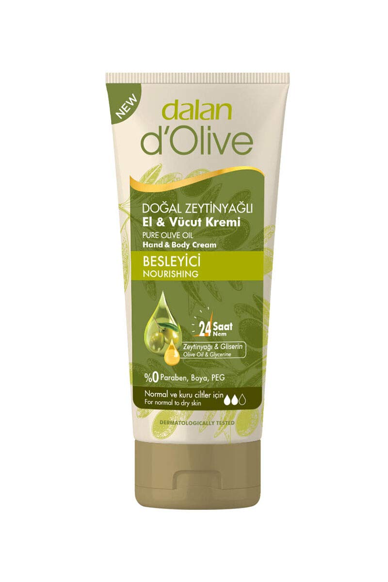 Hand and Body Cream Olive Oil Moisturizing Normal to dry skin Family Size Men Women 8.45 oz or 250 ml