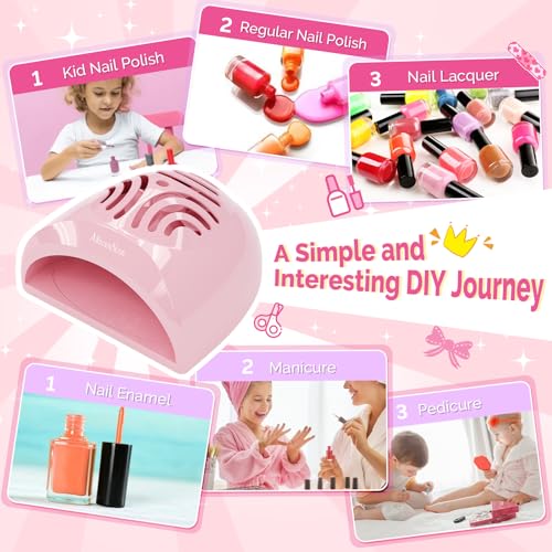 MelodySusie Portable Kids Nail Dryer, Mini Nail Fan Quick Nail Dryer for Regular Polish Manicure Tool, Safe for Hands, Skin, Children's Gift, Great Gift for Girls