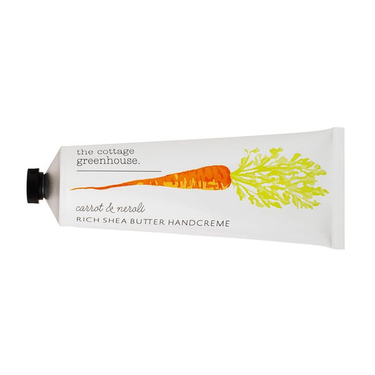 The Cottage Greenhouse Carrot & Neroli Hydrating Hand Cream, 4 oz., Luxury Moisturizing Lotion for Women for Soft Skin, Everyday Purse Essentials