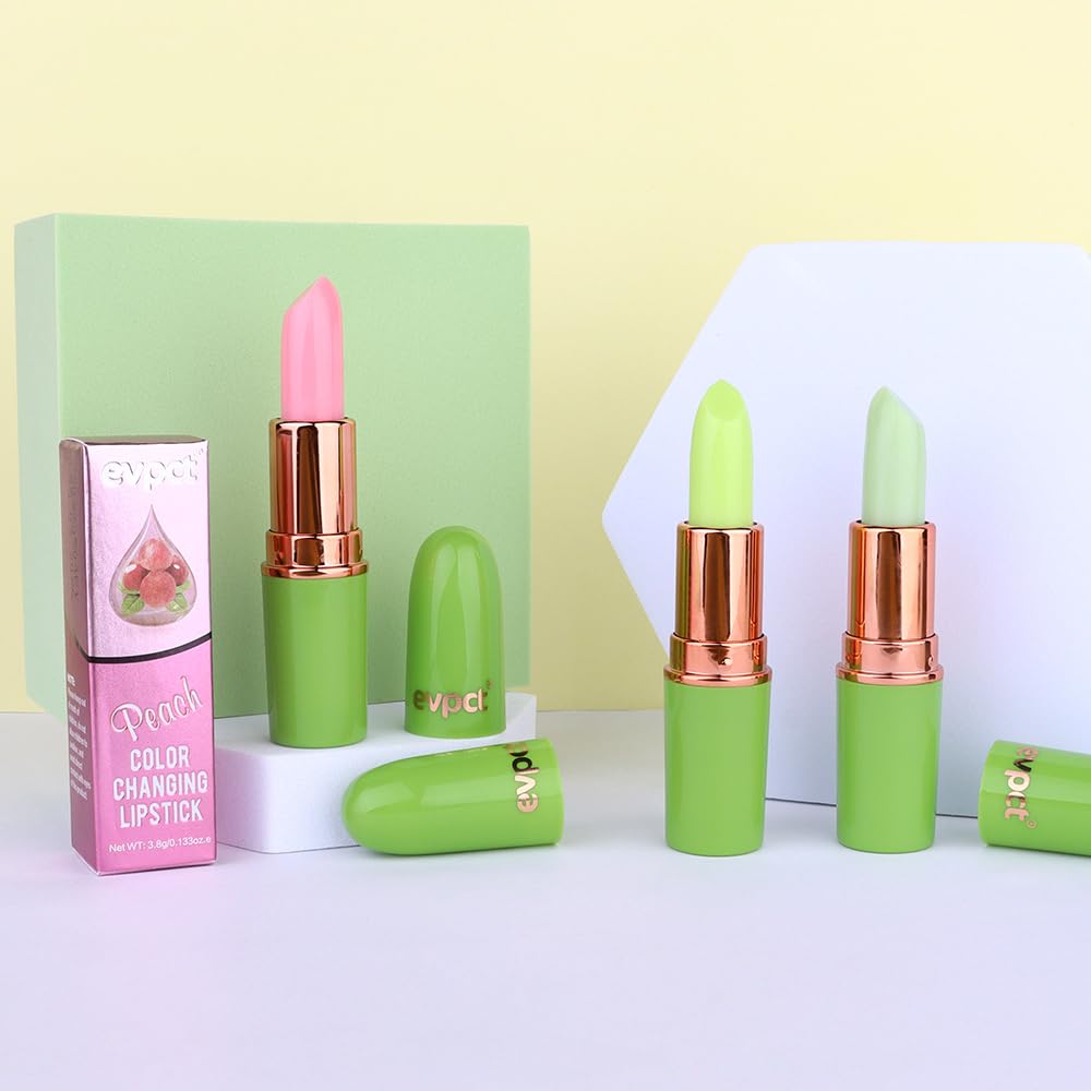 BINGBRUSH 3PCS Aloe Strawberry Cherry Color Changing Lipstick Set, Magic PH Mood Lipstick Long Lasting Moisturizing Lip Balm, Temperature Color Changing Lip Gloss,Hydrating Lip Care for Women