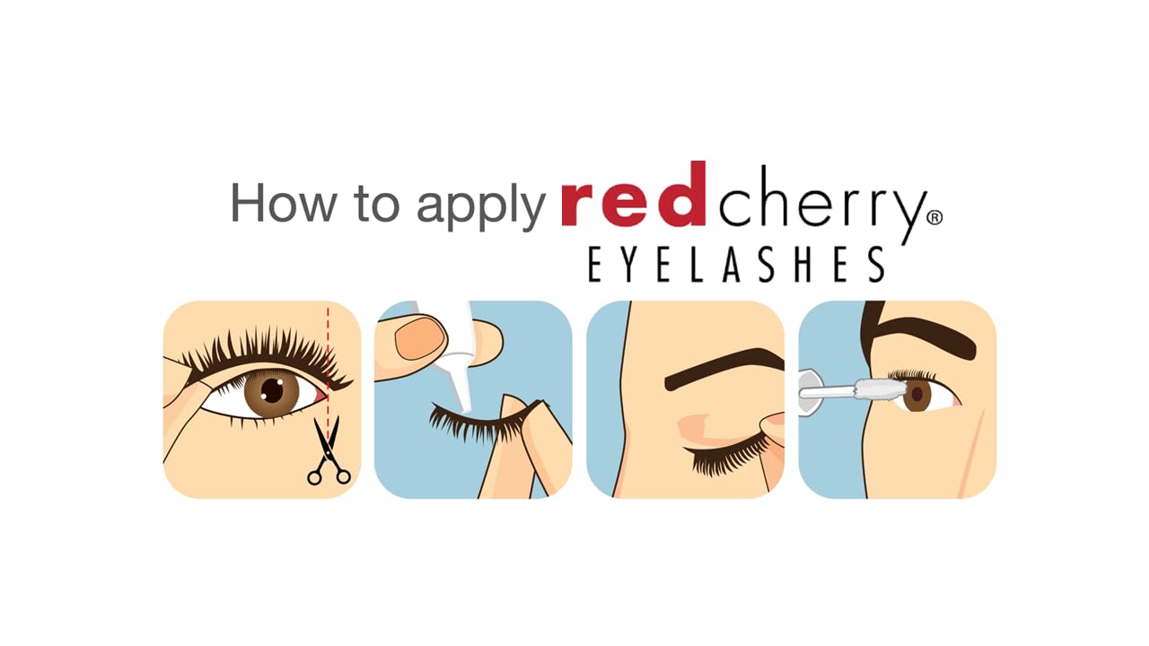 Red Cherry #DW False Eyelashes Pack of 6 Pairs