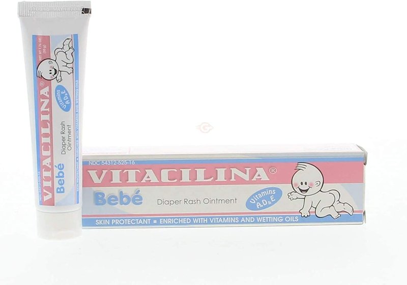 Vitacilina Bebe Diaper Rash Ointment - Soothing Relief for Baby's Skin | 1.76 oz (Pack of 6)