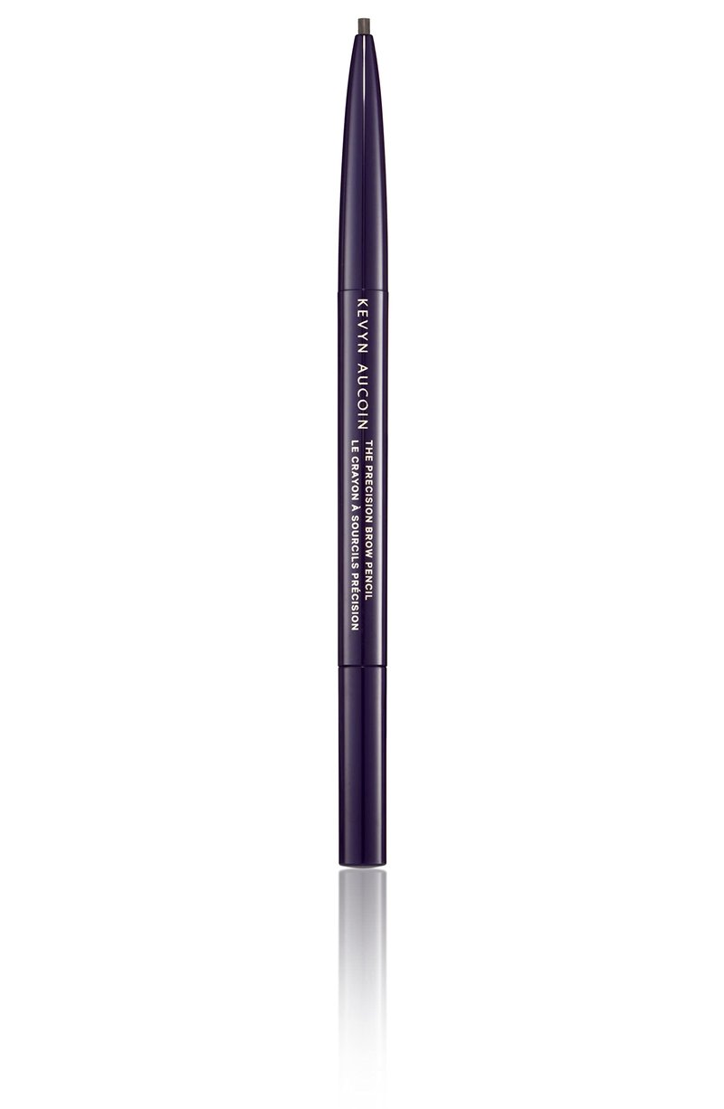 Kevyn Aucoin The Precision Brow Pencil, Dark Brunette: Ultra slim, thin and strong. Retractable plus spoolie brush. Pro makeup artist go to. Sculpt, define and shape eyebrows. Stay put, smudge-proof.