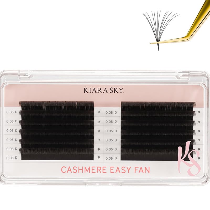 Cashmere Lash Extensions - Professional Black Soft Easy Fan Finish | Long-Lasting & Lightweight