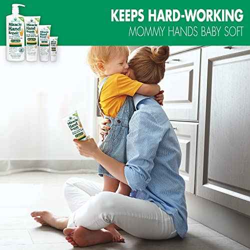 Miracle Hand Repair Cream for Dry Cracked Hands 1 oz Best Healing Hand Cream with 60% Aloe Vera - Non-Greasy Moisturizer for Working Hands - Fast Absorbing Lotion for Extremely Dry Skin (3-Pack)