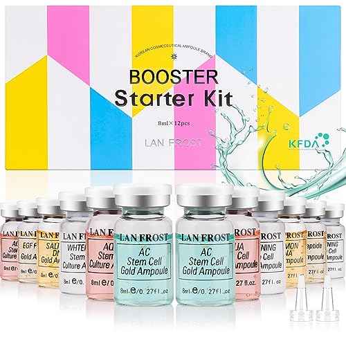BB Facial Glow Starter Kit Serum Hyaluronic Acid Essence Skin Care Set 0.27oz 12 Vials, Skin Care Serum for Face BB Radiance Facial Kit