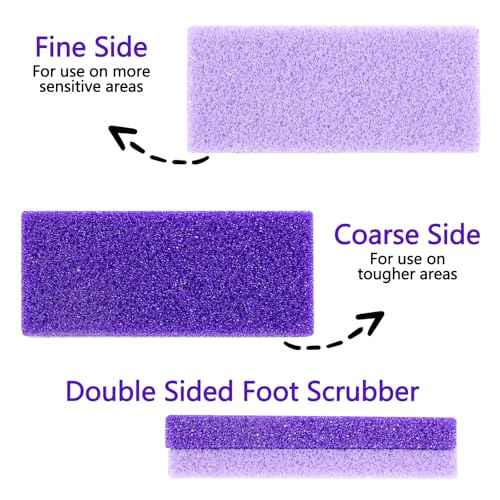 Pumice Stone for Feet 3 Pack ? Double Sided Foot Scrubber for Shower & Foot Bath, Foot Scrubber Dead Skin Remover