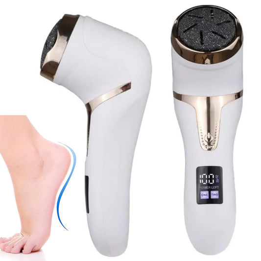 Electric Foot Grinder, Dual Speed Callus Remover With Vacuum Adsorption and Roller Heads, USB Rechargeable Foot File for Heel Repair, Pedicure Tool for Dead Hard Cracked Dry Skin