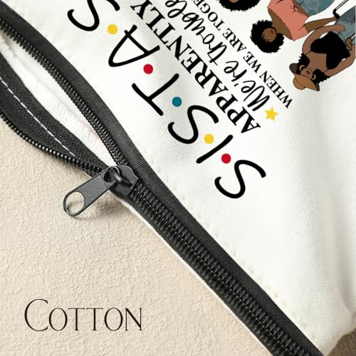 6 Pcs Sister Gifts: Girls Trip Favors Makeup Bag - Besties Females Christmas Cosmetic Bag - Weekend Bags for Women Vacation Bachelorette Party