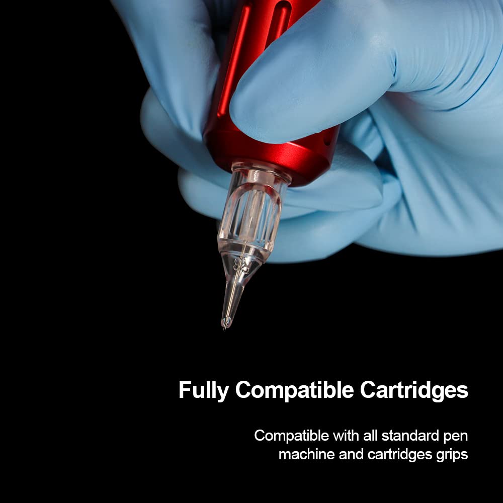 Tattoo Needles Cartridge - 100 Pcs Mixed Round Liner & Shader Needles for Tattoo Machines | 3RL, 5RL, 7RL, 9RL, 3RS, 5RS, 7RS, 9RS