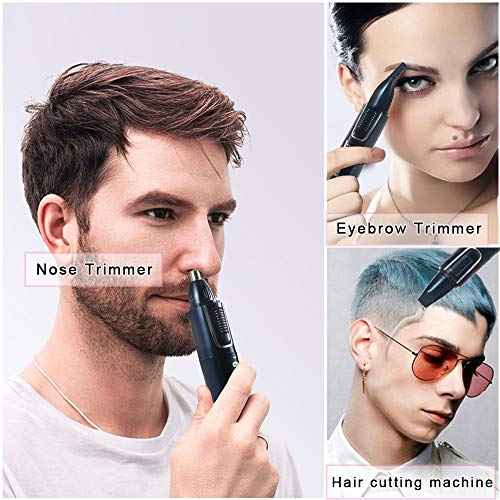 ONEDONE Nose Hair Trimmer - 3 in 1 USB Rechargeable Ear Nose Hair Trimmer for Men, Dual-Edge Blades Painless Electric Ear Trimmer Eyebrow Clipper Father's Day Gifts
