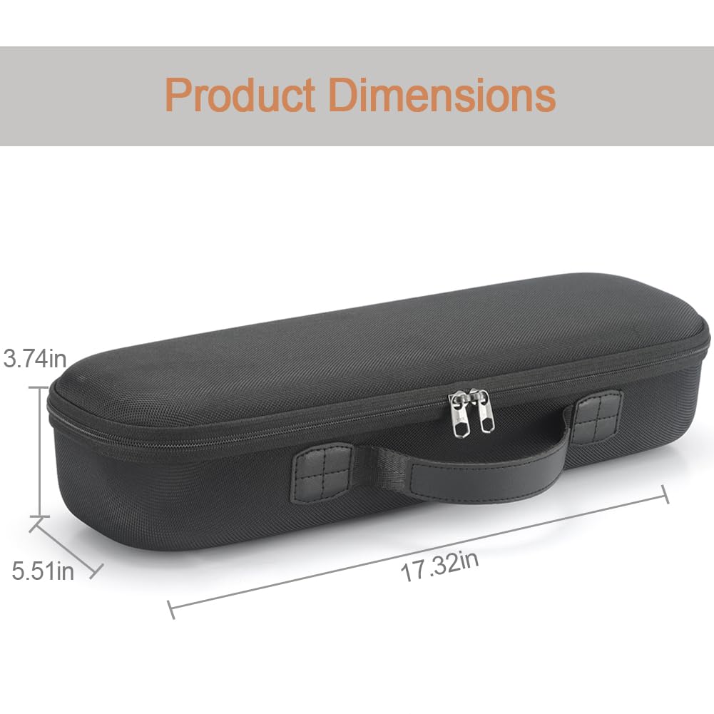 RAIACE Hard Storage Case Compatible with dyson Airstrait Straightener, Travel Carrying Bag. (case only). - Black(Black Lining)