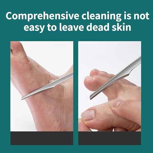 Professional Pedicure Kit - 2-Pack Stainless Steel Foot Files & Callus Removers - Dead Skin Scraper for Men & Women - Durable Foot Care Tools for Hard Skin Removal