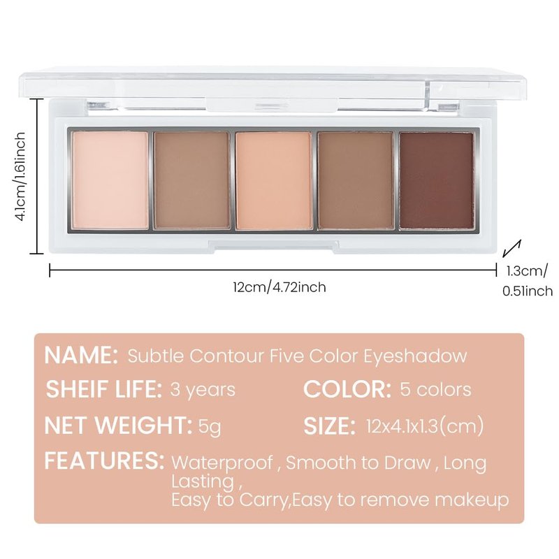 Matte Eyeshadow Palette, Nude Neutral Brown Eye Shadow, Beige Taupe Coffee Eyeshadow, Soft Blendable Natural Makeup, Long Lasting Waterproof Eyeshadow for Daily Office Smokey Look, Sombra de Ojos 01