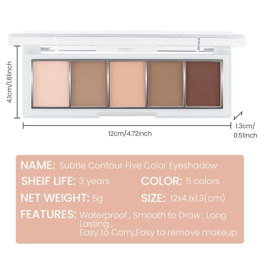 Matte Eyeshadow Palette, Nude Neutral Brown Eye Shadow, Beige Taupe Coffee Eyeshadow, Soft Blendable Natural Makeup, Long Lasting Waterproof Eyeshadow for Daily Office Smokey Look, Sombra de Ojos 01