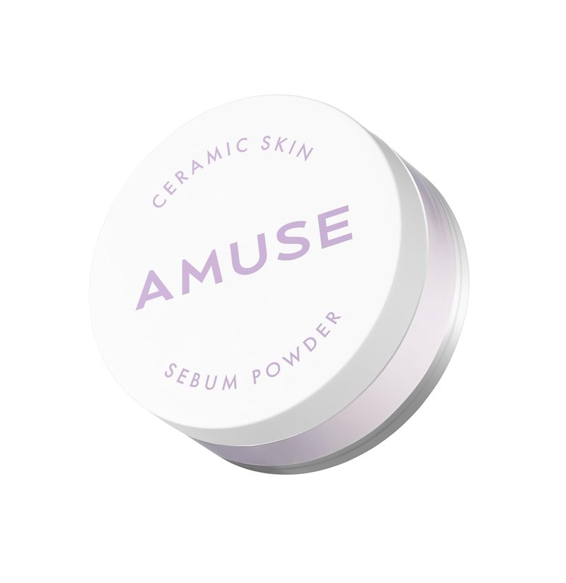 AMUSE SEOUL Ceramic Skin Sebum Face Powder - Lightweight Oil Control, Long-Lasting Setting Powder | 02 Violet