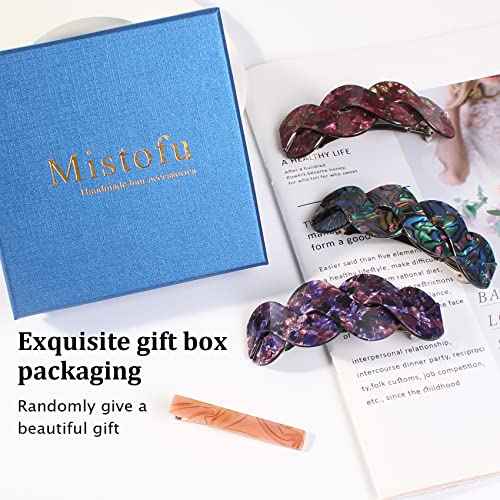 Women's Hair Barrettes - Elegant French Retro Accessories for Thick Hair Daily Wear (3pcs Large)