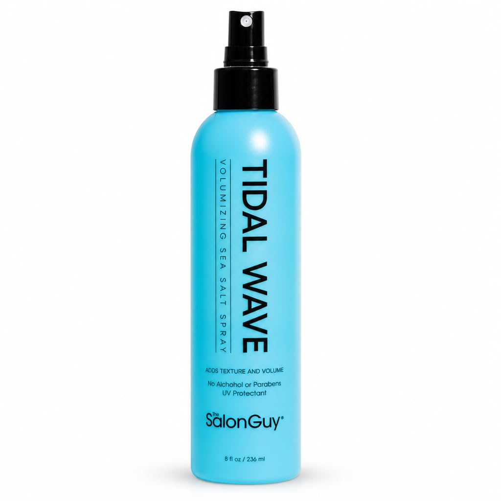 THESALONGUY Tidal Wave Sea Salt Spray for Hair – Volumizing & Texturizing Spray for Beach Waves, Thickness & Lift – Hairstylist Created Daily Wavy Hair Products for Men & Women (8 oz.)
