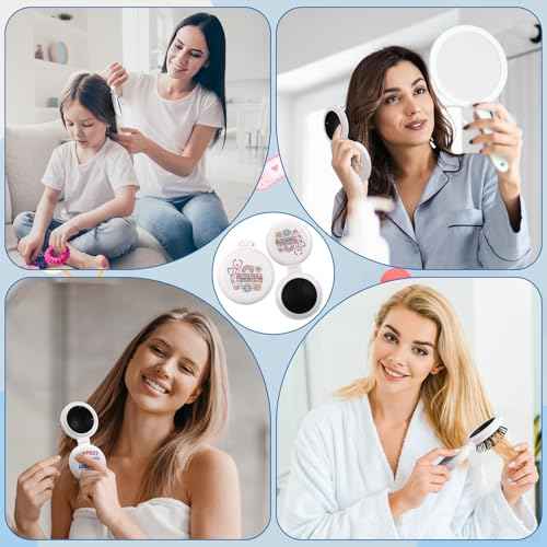 Meanplan 12 Pcs Medical Assistants Gifts Bulk MA Folding Hairbrushes with Mirror Medical Assistant Appreciation Gifts for MA Week Doctor Nurse Accessories Christmas Party Favor