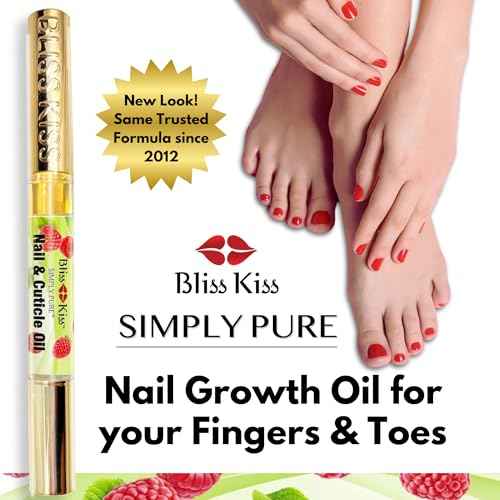 Bliss Kiss | 1 Juicy Raspberry Fragrance | Nail Oil Cuticle Pen w/Vitamin E & Jojoba?Nail Strengthener Nail Growth Serum for Brittle Peeling Breaking Thin Nails