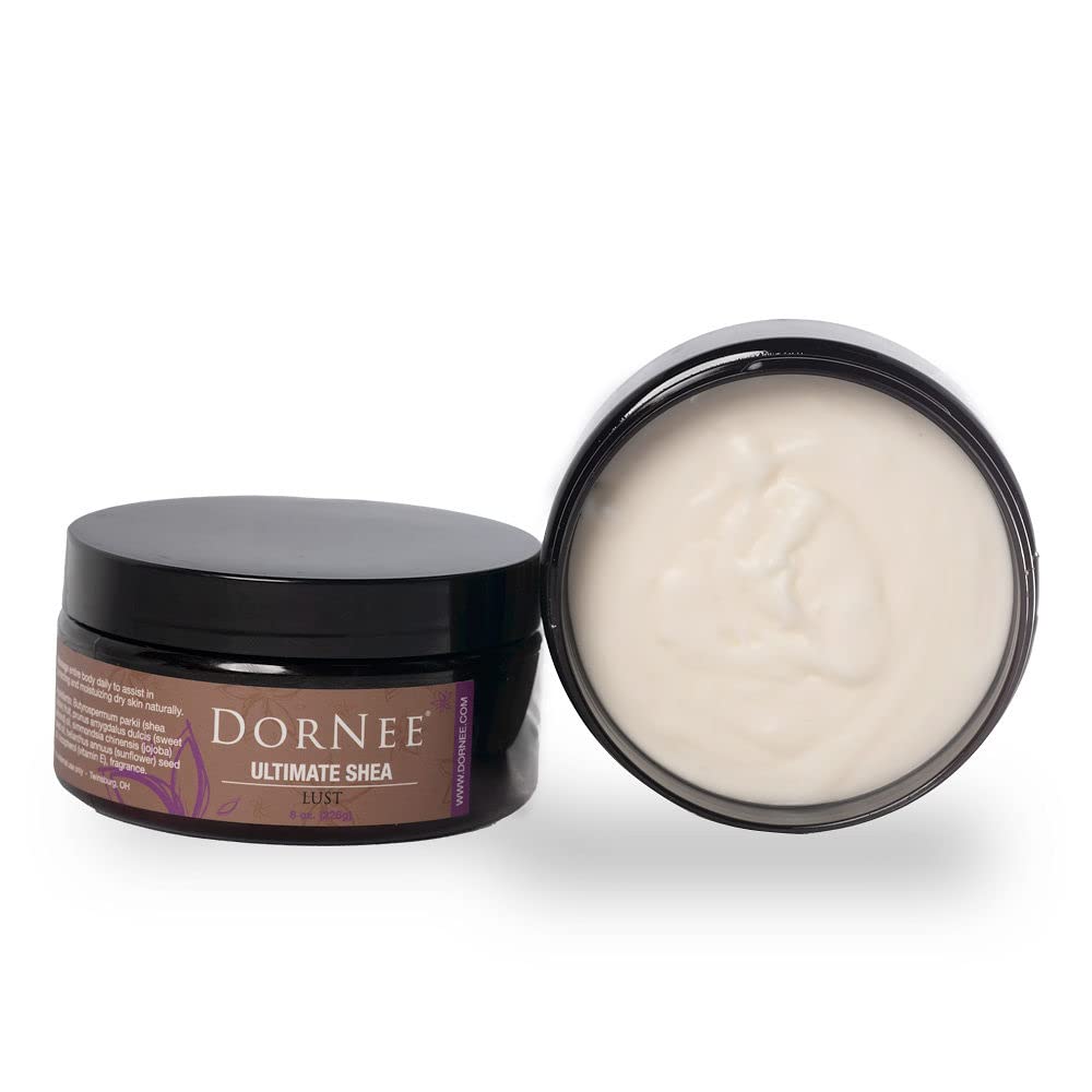 DorNee’ Ultimate Shea Butter Almond Scented, Natural Moisturizing, Ultra Rich, Fragrant, Shea & Jojoba Oil Blend (8 oz)