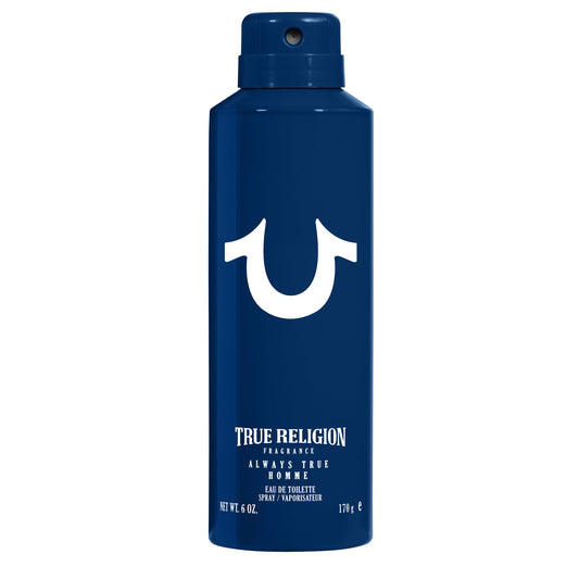 True Religion Always True Homme Body Spray for Men - Body Spray Cologne, EDT, All Over Men's & Boys Mist with Notes of Bergamot, Rosemary & Musk Fragrance - 6 fl oz