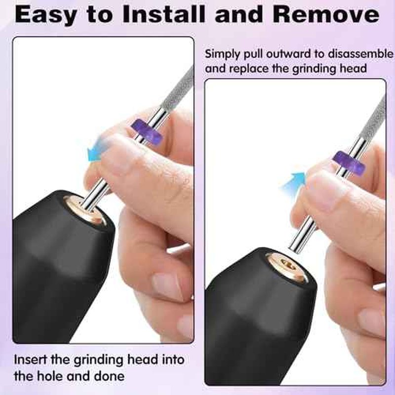 3/32¡± Tungsten Carbide Nail Drill Bit Buffer Cuticle Remover, Two-Way Rotation Fine Grit-3XF Professional Gel Remover for Manicure Home Salon Pedicure Use Sliver