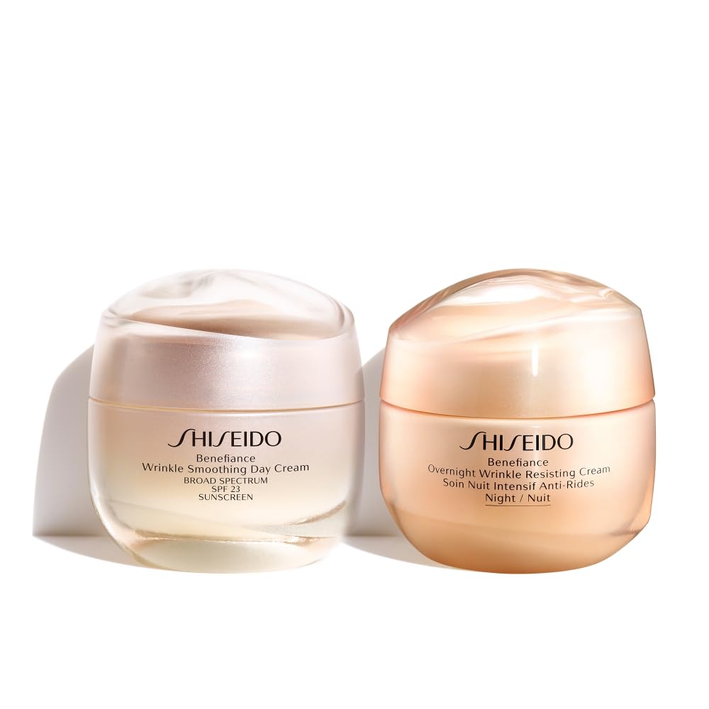 Shiseido Benefiance Wrinkle Smoothing Day Cream & Overnight Cream Set | 50 mL Each