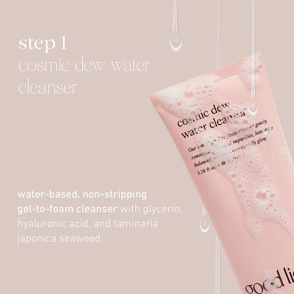 good light All-Stars Kit. An Otherworldly Korean Skincare Set With Our Top-Rated Cleanser, Toner, Moisturizer & Lip Milk. Use As Daily Skincare Routine, Gift Set, Beauty Essentials For Celestial Glow.