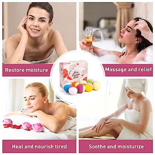 48 Natural & Organic Bath Bombs for Women and Kids, Rich in Essential Oils, Relaxation and Stress Relief, BathBombs Gift Set for Mothers Day, Christmas, Valentines Day & Birthday