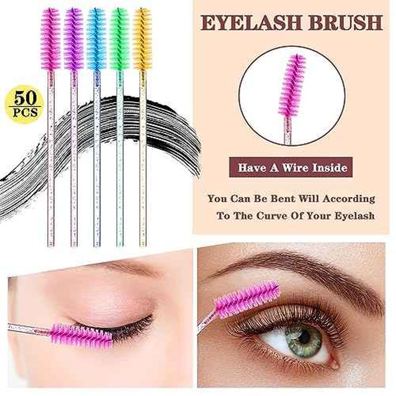 232 Pcs Lash Lift kit, 50 Lash Lift Rods Silicone Eyelash Pads 2 Eyelash Separator Tool with Separation Comb 100 Micro Swabs 50 Crystal Mascara Brushes 30 Pairs Eye Pads (Multicolored)