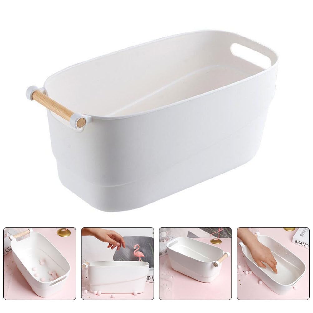 FRCOLOR Japanese Style Hand Soaking Bowl for Manicure Full Hand Soak Nail Soaking Container with Comfortable Rest 13X7 Inches for Home and Salon Use