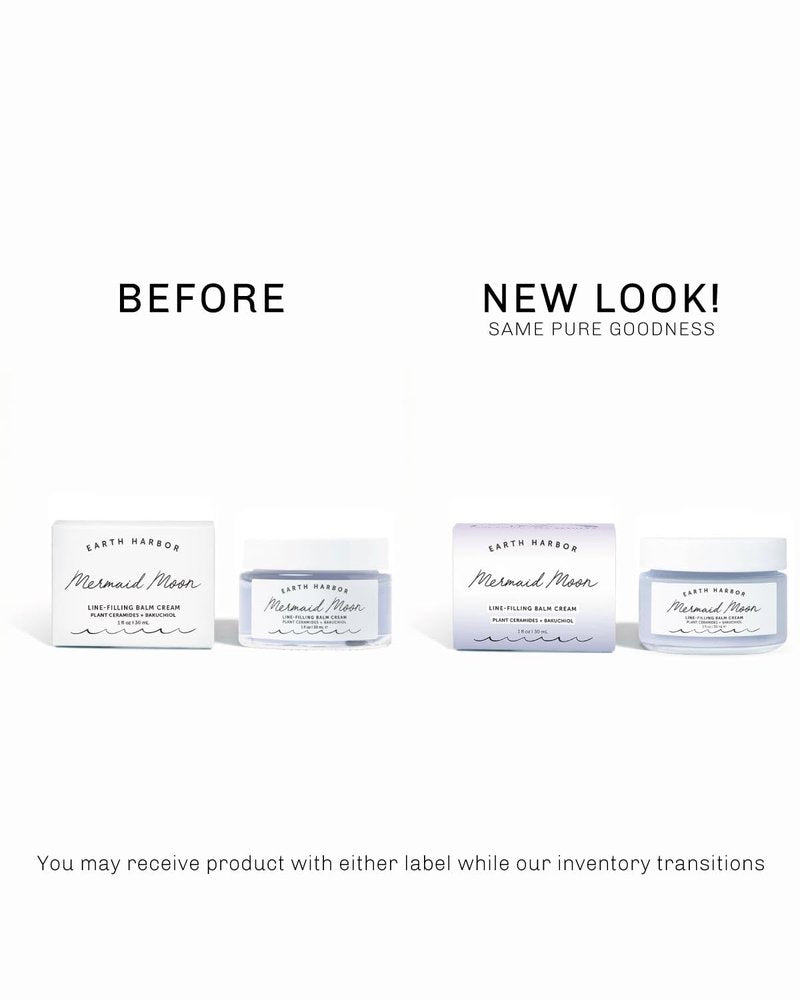 Earth Harbor Mermaid Moon Line-Filling Balm Cream - Vegan Night Treatment for Wrinkles and Hydration, with 20+ Actives - Deeply Restores and Nourishes Skin